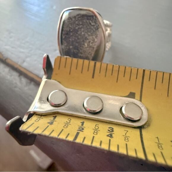 PJC Druzy Stone 925 Sterling Silver Ring Size 6 - Picture 9 of 15